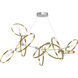 Celesse 6 Light 59.7 inch Vintage Platinum and Modern Brass Pendant Ceiling Light in Vintage Platinum/Modern Brass