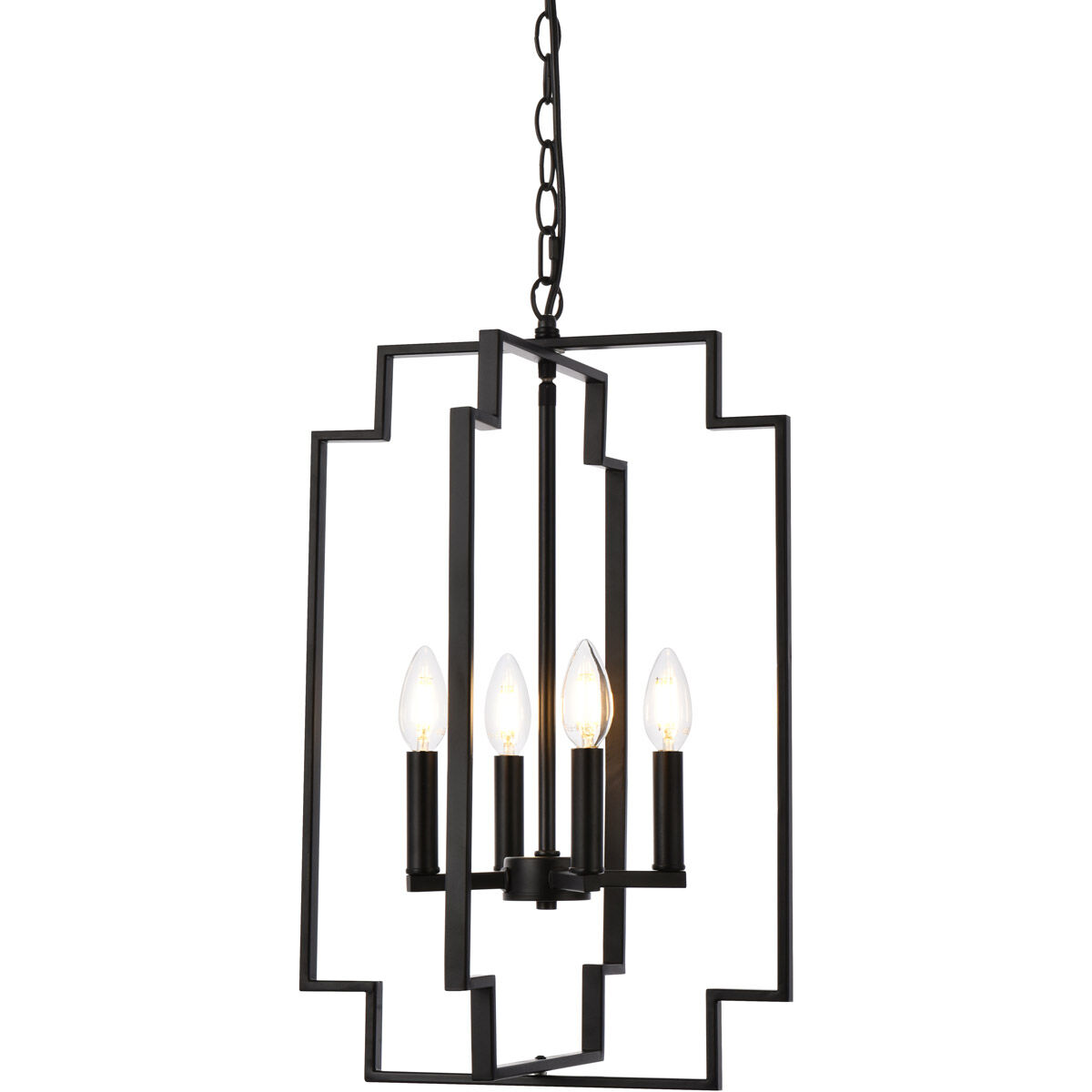Rosenfeld 4 Light 13.5 inch Black Pendant Ceiling Light