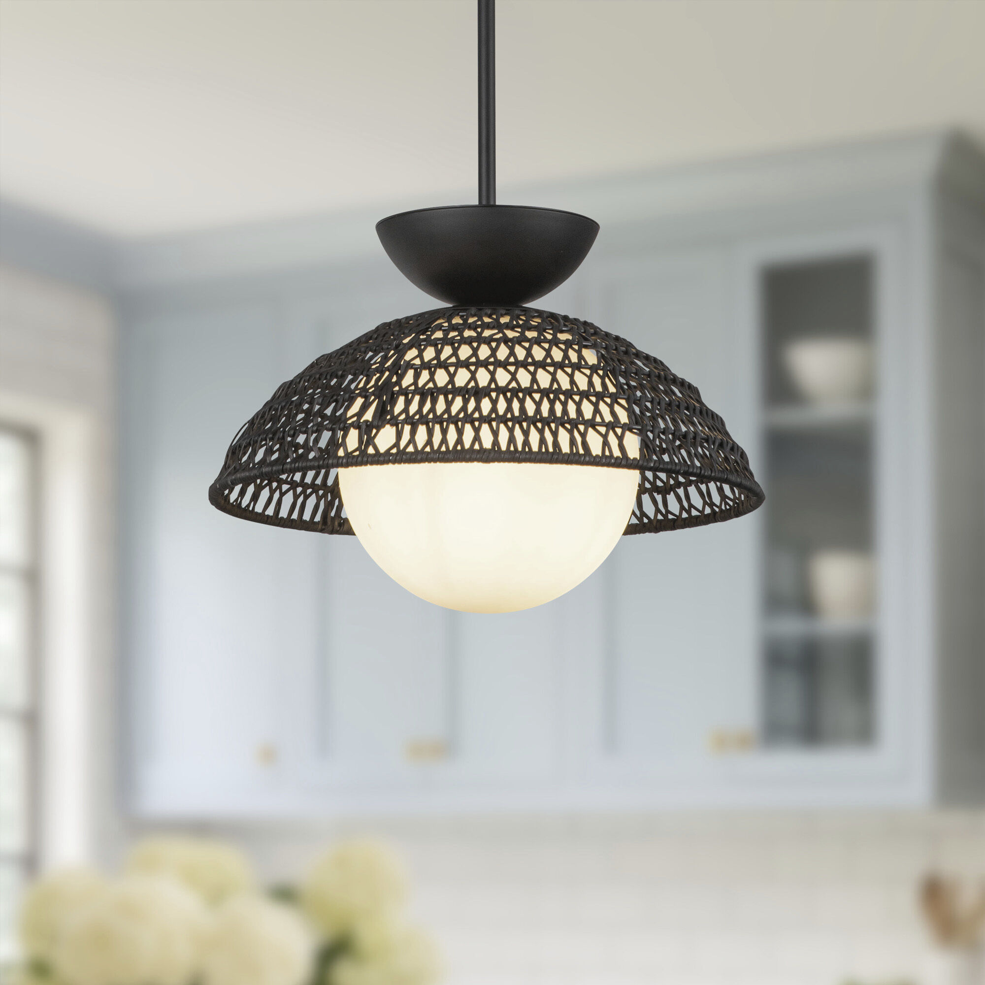 Alora Mood Perth Pendant Ceiling Light in Matte Black
