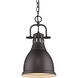 Duncan 1 Light 9 inch Rubbed Bronze Mini Pendant Ceiling Light, Small