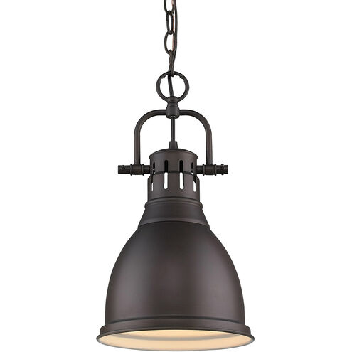 Duncan 1 Light 9 inch Rubbed Bronze Mini Pendant Ceiling Light, Small
