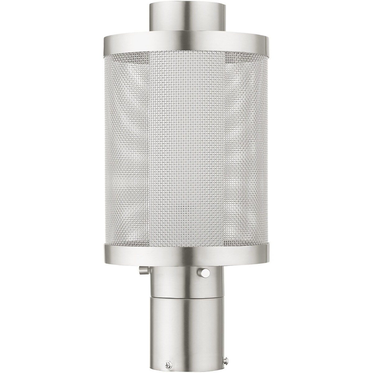 Nottingham 1 Light 15 inch Brushed Nickel Outdoor Post Top Lantern