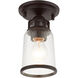 Lawrenceville 1 Light 5 inch Bronze Flush Mount Ceiling Light