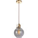 Gallery State House 1 Light 7.75 inch Vintage Brass Mini Pendant Ceiling Light
