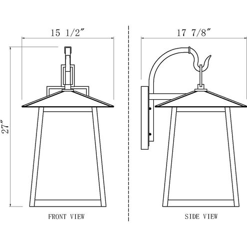 Rainer Outdoor Wall Light in Black, G9