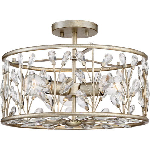 Meadow Lane 3 Light 16 inch Vintage Gold Semi-Flush Mount Ceiling Light