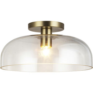 Alora Mood Sylvia 1 Light 12 inch Brushed Gold Semi Flush Mount Ceiling Light