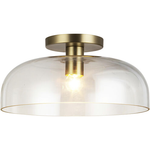 Alora Mood Sylvia 1 Light 12 inch Brushed Gold Semi Flush Mount Ceiling Light