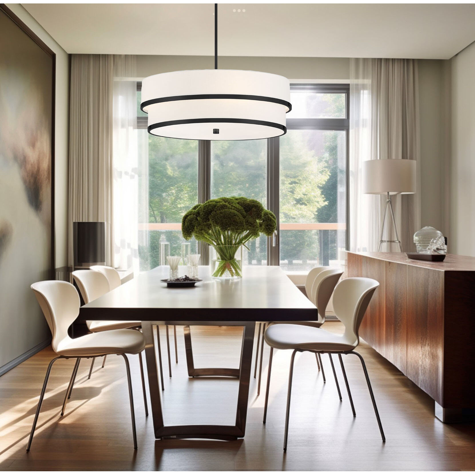 Cascade 4 Light Coal Pendant Ceiling Light