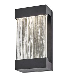 Watercrest LED 12 inch Black Outdoor Wall Light