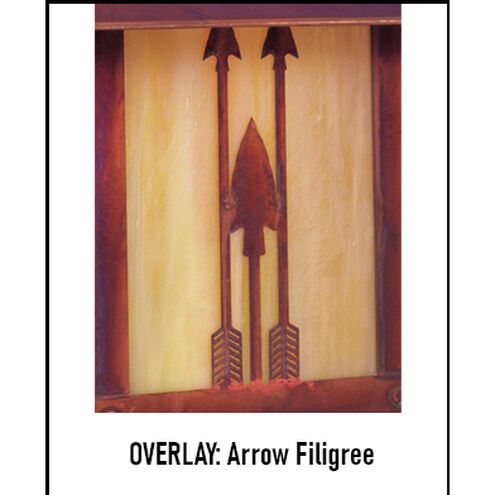 Timber Ridge 1 Light 9 inch Raw Copper Pendant Ceiling Light in Almond Mica, Arrowhead Filigree