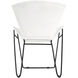 Felix Iron & Leather Accent Chair in White