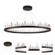 Malta LED 42 inch Satin Dark Grey Chandelier Ceiling Light, Urban Classic