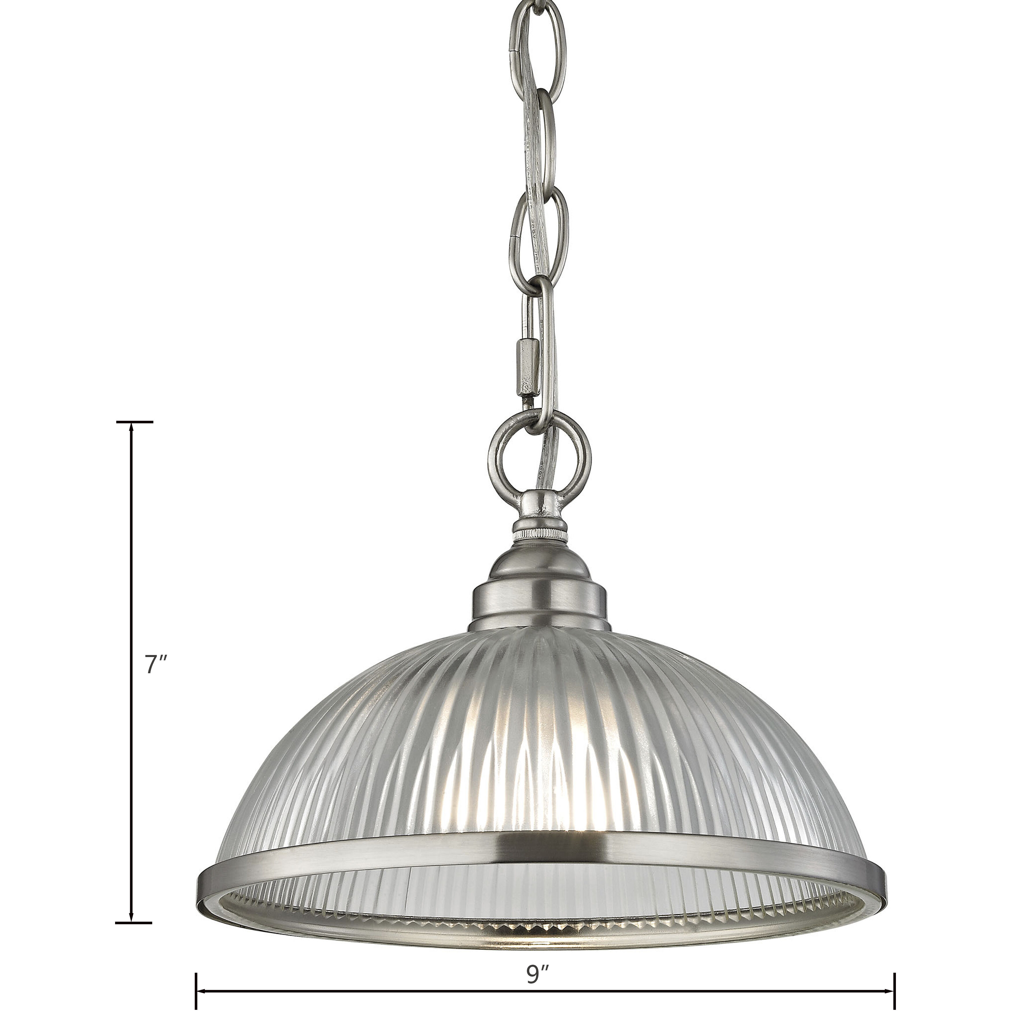 Liberty Park 1 Light 9 inch Brushed Nickel Pendant Ceiling Light