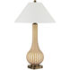 Striae 30.75 inch 100 watt Yellow and Off-White Table Lamp Portable Light