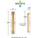 Esme 5 inch Brushed Gold Wall Sconce Wall Light