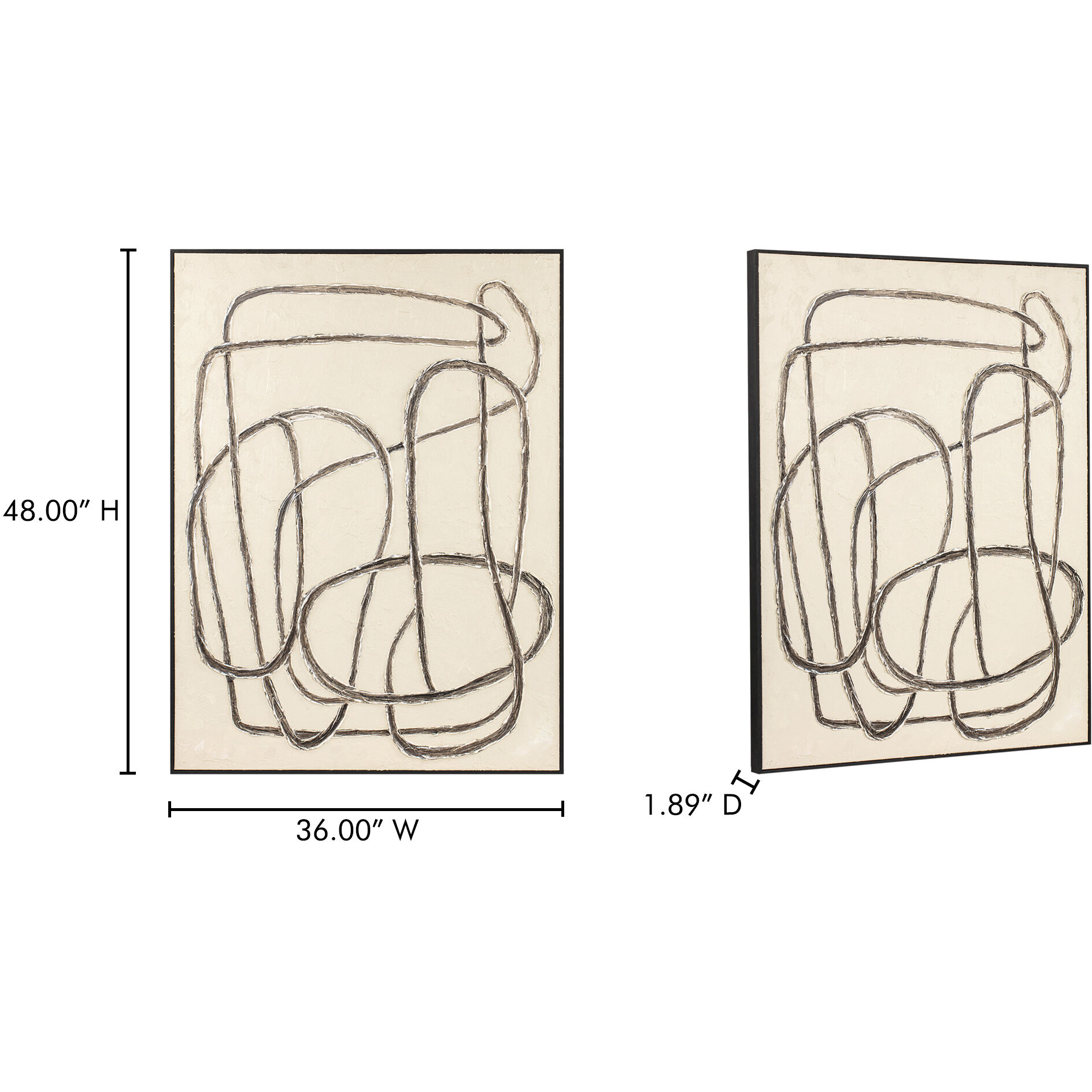 Encounters 48 X 36 inch Painting, Framed