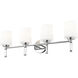 Henri 4 Light 32 inch Chrome Bathroom Vanity Wall Light
