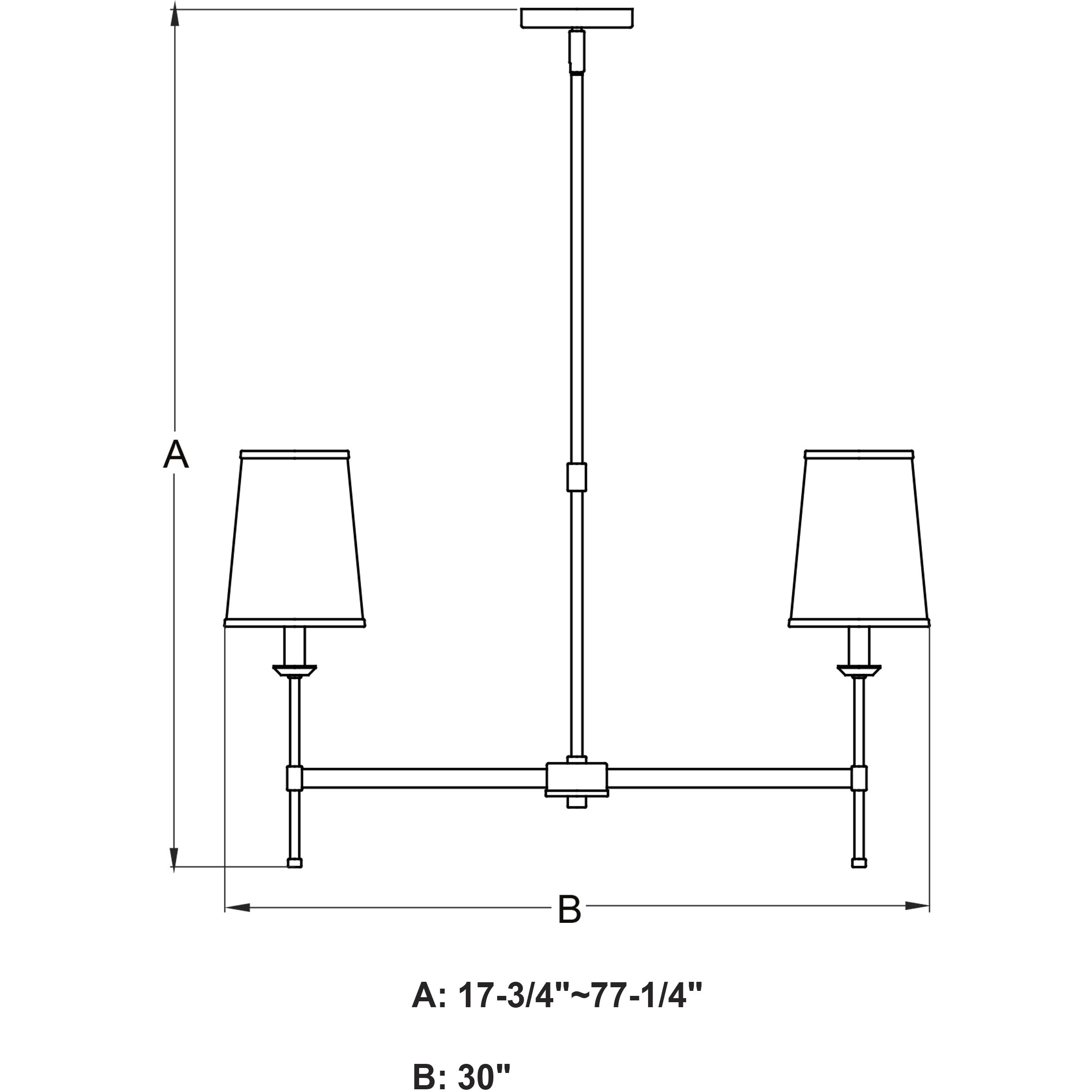 Camden LED 30 inch Matte Black Chandelier Ceiling Light