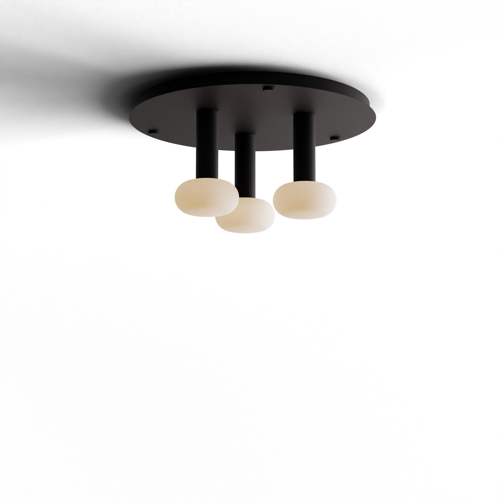 Combi LED 18 inch Matte Black Pendant Ceiling Light, Suspension / Flush Mount 2-in-1