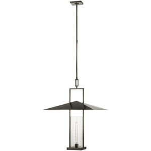 Ray Booth Amity LED 23 inch Bronze and Antique Burnished Brass Lantern Pendant Ceiling Light