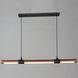 Rollo LED 3 inch Antique Pecan and Black Multi-Light Pendant Ceiling Light