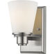 Kayla 1 Light 4.88 inch Brushed Nickel Wall Sconce Wall Light