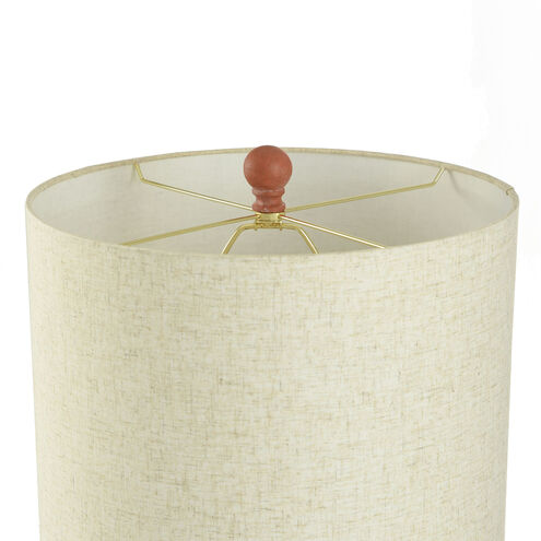 Terracotta 26.5 inch 150 watt Terracotta and Brushed Nickel Table Lamp Portable Light