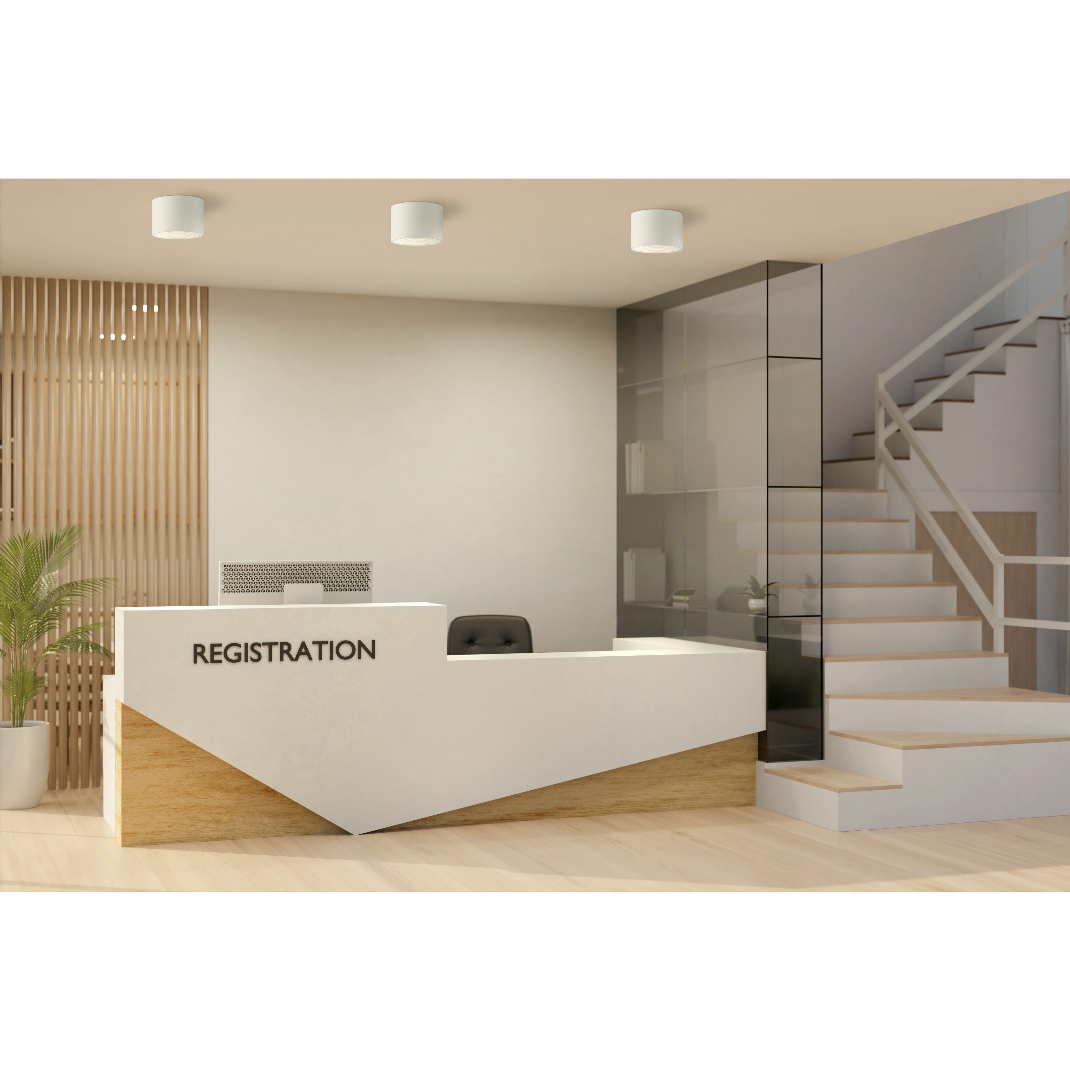 Reel LED 7.75 inch White Flush Mount Ceiling Light