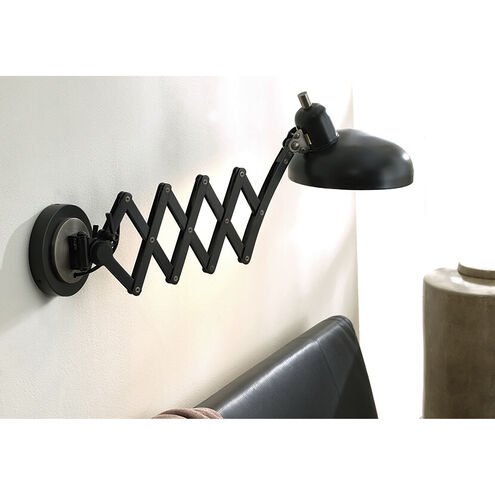 Bruno 17 inch 60 watt Lead Bronze with Ebonized Nickel Wall Swinger Wall Light
