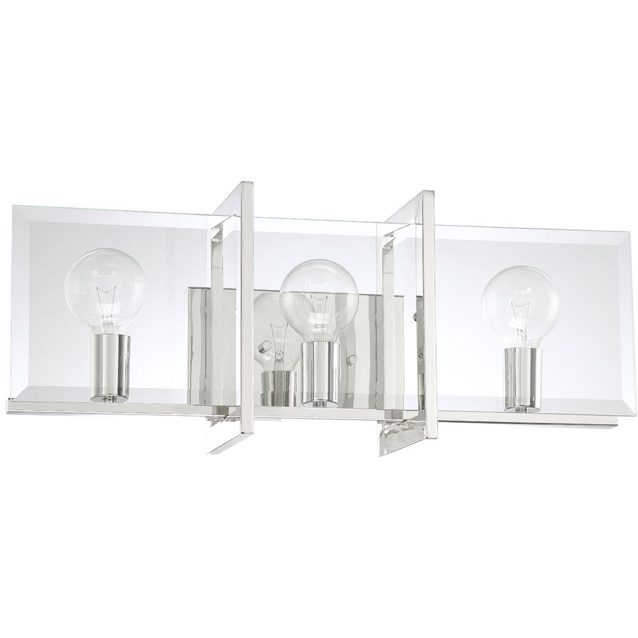 Ethan 3 Light 24 inch Polished Nickel Bath Light Wall Light