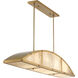 Legacy 4 Light 46 inch Warm Brass Linear Chandelier Ceiling Light