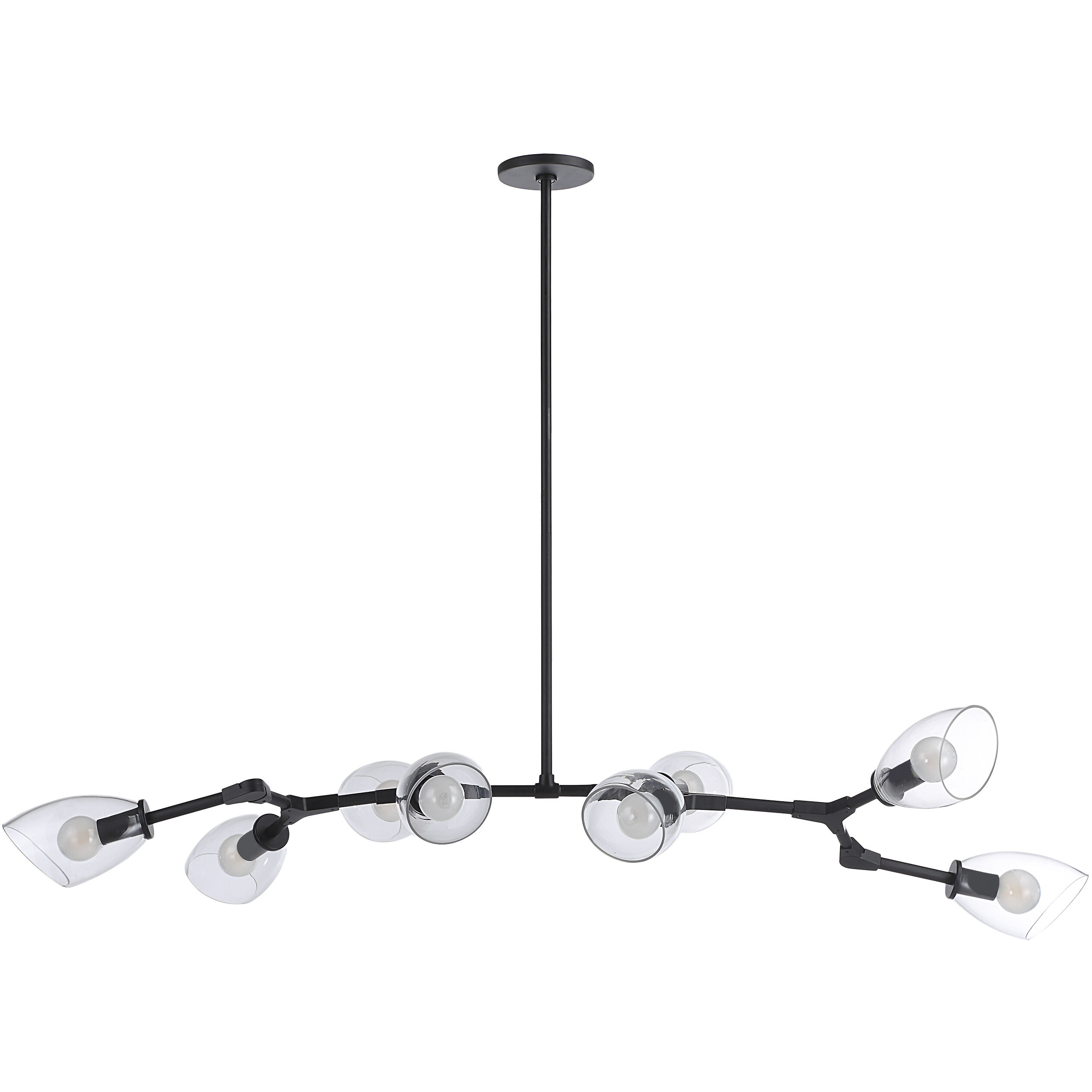 Camino LED 54 inch Matte Black Chandelier Ceiling Light