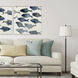 Fish Friends Blue and Gray and White Canvas