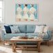 Paragon White and Blue and Brown and Multi Canvas