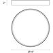 Pi LED 16 inch Black Bronze Surface Mount Ceiling Light