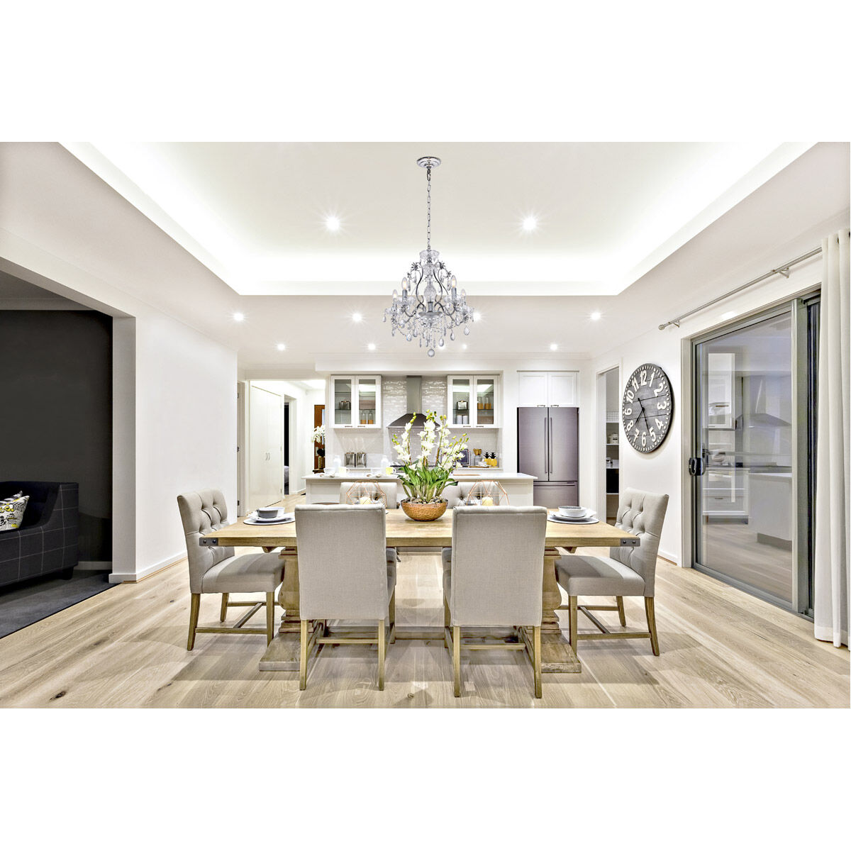 Voltaire 5 Light 22 inch Chrome Chandelier Ceiling Light