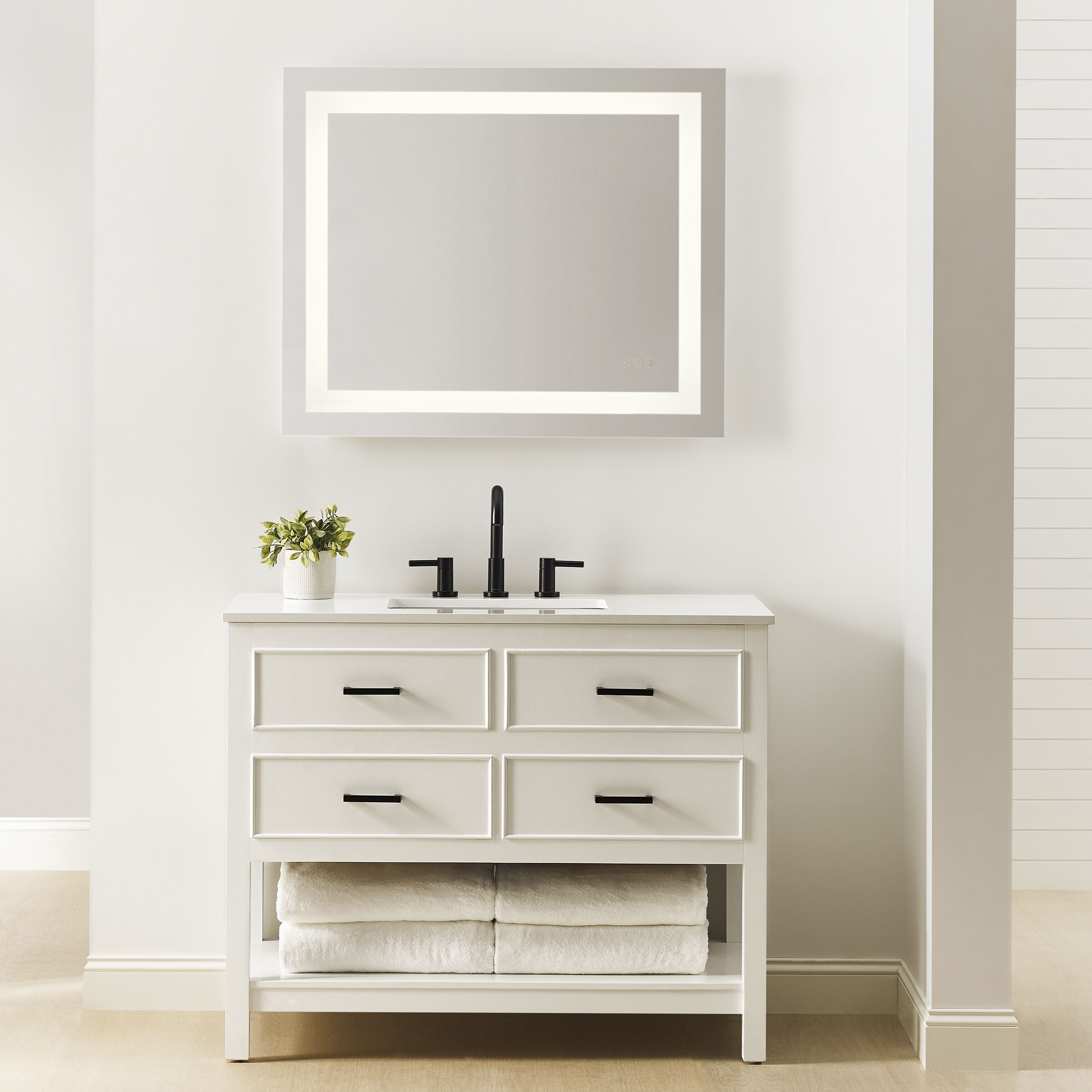 Mera 36 X 30 inch Might Bright White LED Wall Mirror