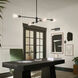Velestino 4 Light 47.5 inch Black Linear Chandelier Ceiling Light