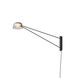 Ray 6.25 inch 9 watt Satin Black and Smoked Etched Wall Lamp Wall Light