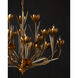 Hortensia 9 Light 32 inch Contemporary Gold Leaf and Contemporary Gold and Contemporary Silver Leaf Chandelier Ceiling Light