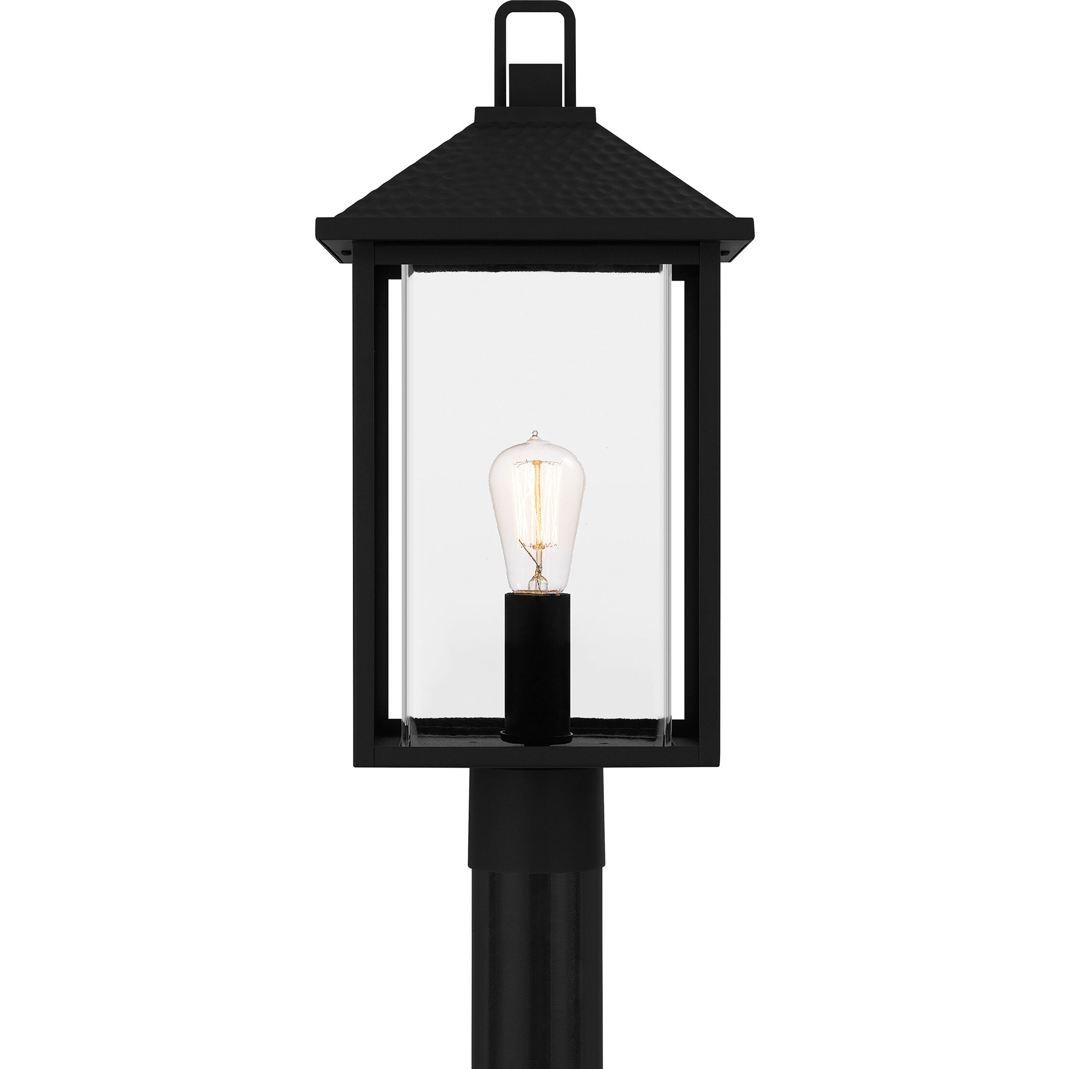 Fletcher 1 Light 21 inch Earth Black Outdoor Post Lantern