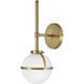 Hollis LED 8 inch Heritage Brass Vanity Light Wall Light