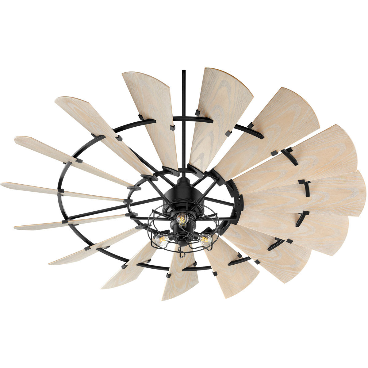 Windmill 72 inch Noir with Weathered Oak Blades Patio Fan