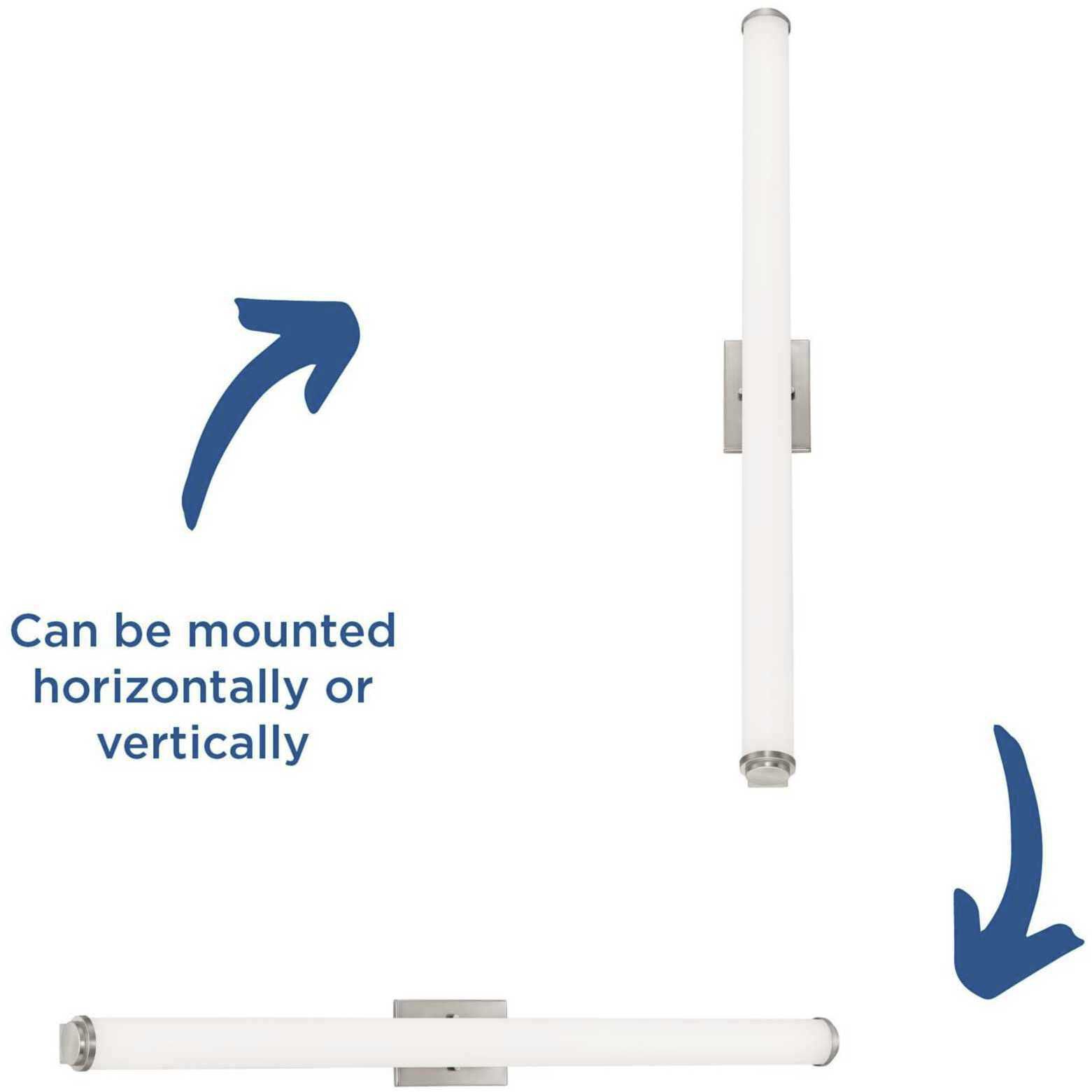 Phase 1.1 LED LED 48 inch Brushed Nickel Linear Bath Bar Wall Light, Progress LED