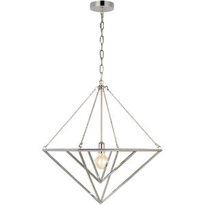 C&M by Chapman & Myers Carat 1 Light 20 inch Polished Nickel Pendant Ceiling Light