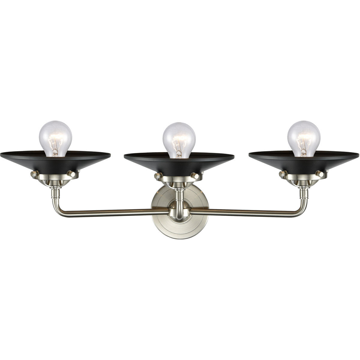 Nouveau Railroad LED 26 inch Brushed Satin Nickel Bath Vanity Light Wall Light in Matte Black, Nouveau