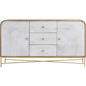 Calhoun 54 X 16 inch Natural with Whitewash and Gold Credenza