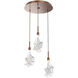 Blossom LED 17.7 inch Burnished Bronze Chandelier Ceiling Light in 3000K LED, Multi-Port