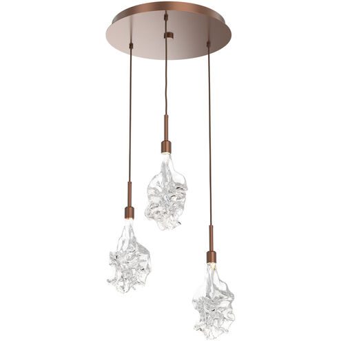 Blossom LED 17.7 inch Burnished Bronze Chandelier Ceiling Light in 3000K LED, Multi-Port